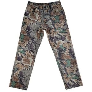 Vintage Wrangler Advantage Camo Pants Mens 32x30 Made In USA Timber Leaf Hunting